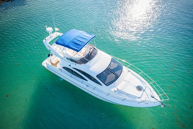 5H 42' Azimut Yacht All-Inclusive from Tulum & Playa del Carmen. - The first hour and the In-Ha reef stop