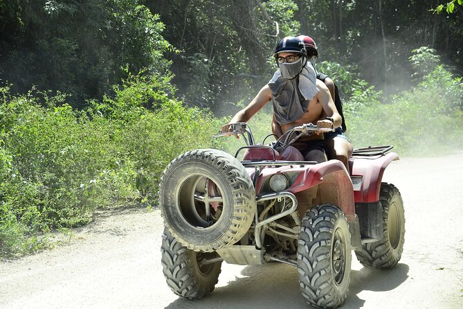 Adventure in ATV, Cenote swimming, snack & transportation - Pack for dust, mosquitoes, and cold water
