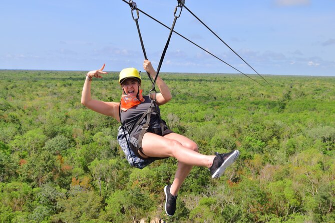 Adventure in the Mayan Jungle with ATV and Zip Line in Tulum - Swimming inside a Mayan cave cenote