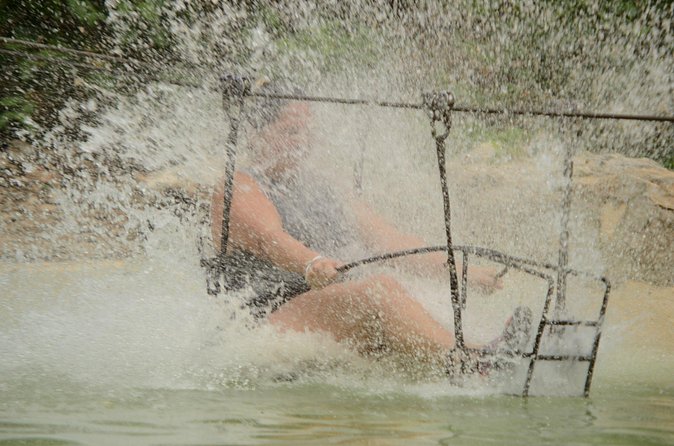 Adventure with ATV Rides, Zip Lines and Cenote at Tulum Jungle - Rappel adds another technical challenge