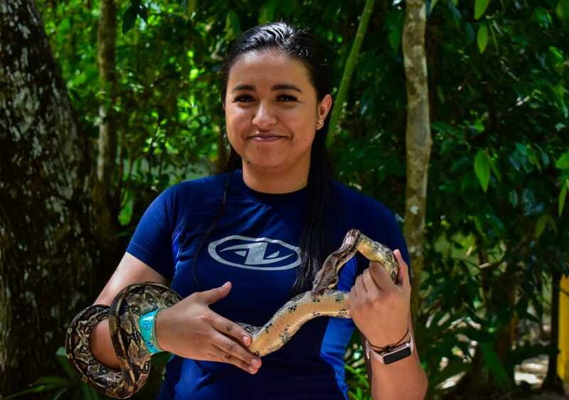 Akumal: Explore the Monkey Sanctuary, ATV Circuit and Cenote - Swimming beneath the cave formations