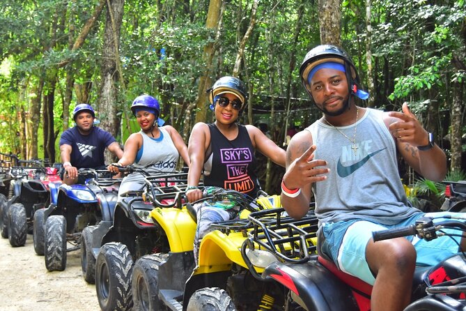 ATV Adventure with Ziplines & Cenote from Playa del Carmen - Three ziplines through the jungle canopy