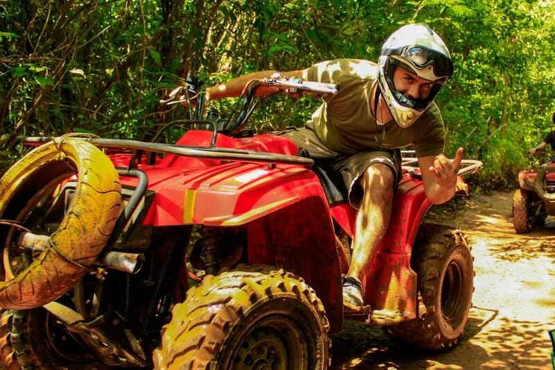 Atv , Zipline and cenote swim experience in the jungle! - Swimming in a real Maya cenote
