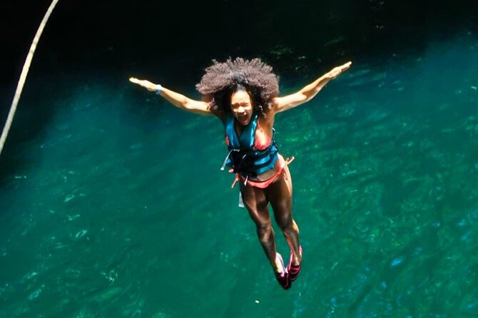 ATV, Ziplines and Mayan Cenote Extreme Experience - Cooling off in a Mayan cenote