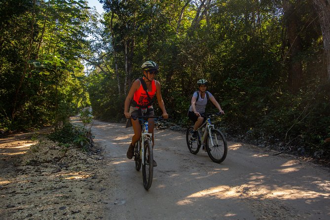 Cenotes trail jungle bike tour in Tulum with lunch - The ride from Tulum streets into the forest