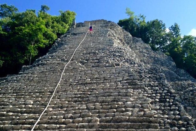 Coba Ruins and Punta Laguna Monkey Reserve Day Tour from Tulum - Rappelling into a cenote