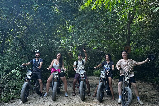 E-bike cenote jungle city tour in Playa del Carmen - Following the jungle trails