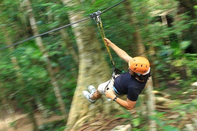 Exciting Day in the jungle of the Riviera Maya - The 13-foot rappel adds a short challenge