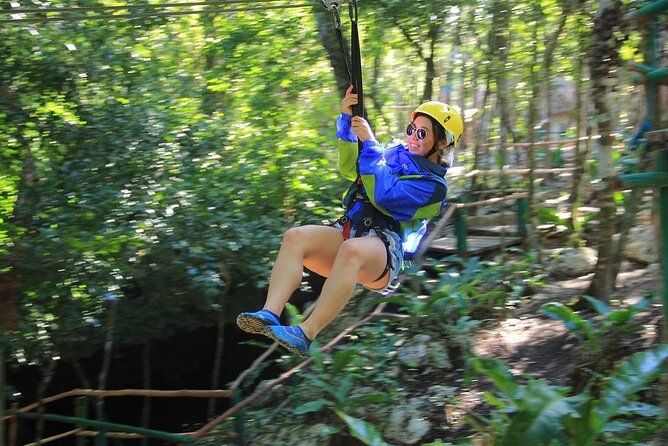Exciting Day in Tulum Jungle: ATVs, Cenote, Zip lines, Rappel - Six zip lines, including a wet finish