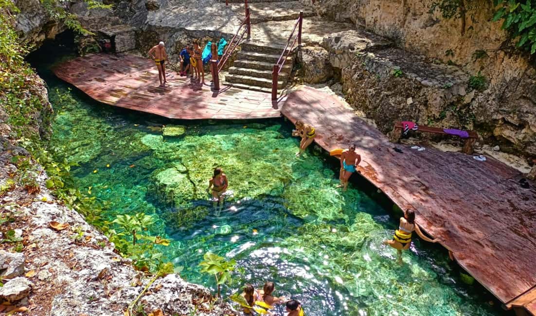 From Riviera : Kaan Luum with Cenotes & Lunch ECO - Chen Ha offers a darker, more enclosed setting