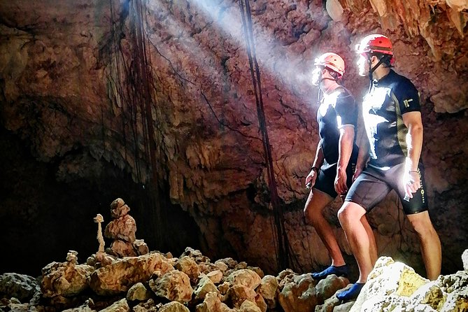 Hidden Cenote exploration in Playa del Carmen - Swimming in the clear natural pool
