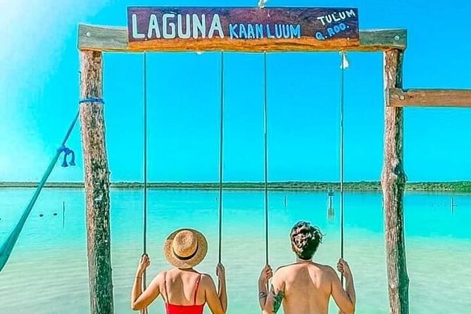 Kaan Luum Lagoon, Cenote Zacil Ha & Cenote Zemway Tour from Tulum - The Tulum giant blue letters photo stop