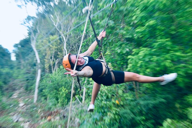 Maya Adrenaline: ATV, Ziplines & Cenote From Playa del Carmen. - A cold swim in a Mayan cenote