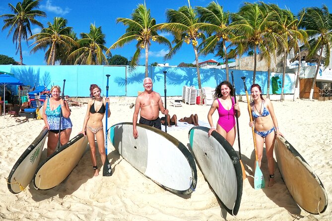 Morning Session - All Levels Paddleboard Group Caribbean Sea - Snorkel gear depends on the sea