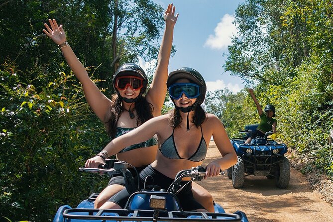 Off Road ATV Tour at the Akumal Monkey Rescued Animals Sanctuary - Swimming in a cool underground cenote