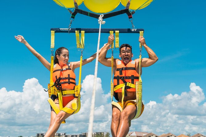 Parasailing & Beach Club with Transportation In Riviera Maya - Flying Above Maroma Beach for 15 Minutes