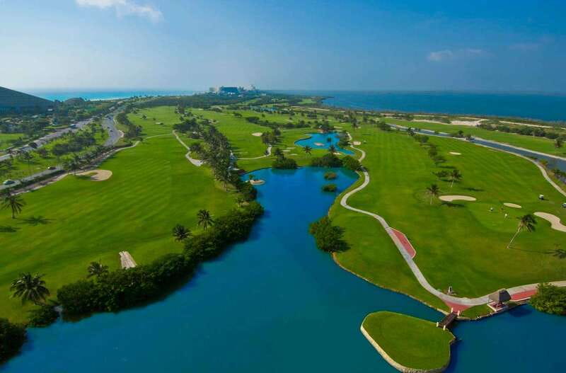Play Iberostar Cancun Golf Course W/Clubs - A golf course shaped by lagoon water