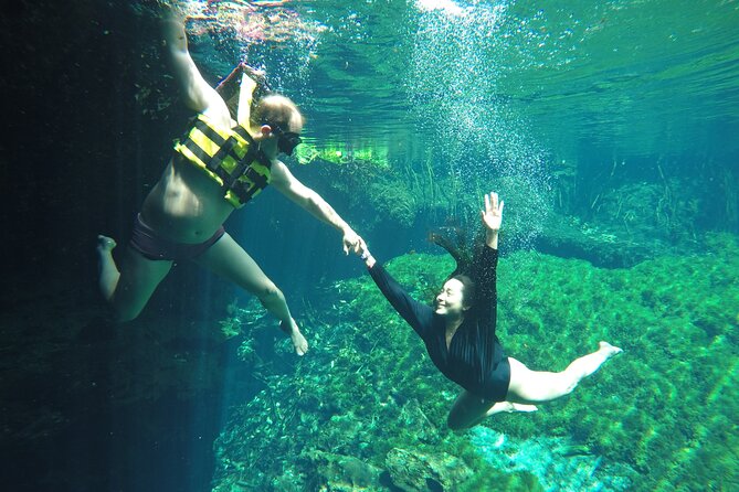 Private Tour Swim with Turtles, 2 Cenotes & Gopro - The cave cenote and the Mayan underworld