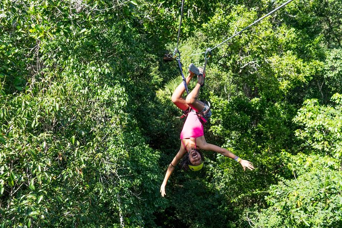 Private Tour with 3 Cenotes + 5 Zip-lines + Mayan Lunch - Five zip-lines through the gum trees