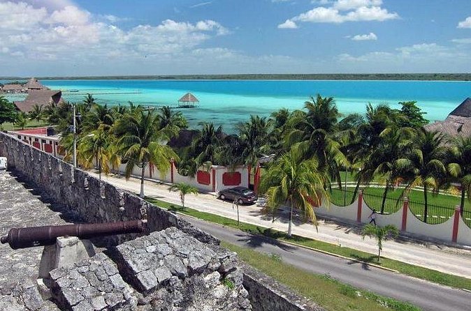 Tour To Bacalar And The Lagoon Of The 7 Colors From Playa Del Carmen And Riviera - Fort San Felipe and Bacalar town