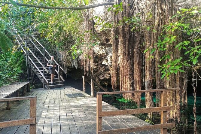 Tour to Cenote Cave and Sea Turtles Encounter - Cenote Nohoch: a cool swim in the jungle