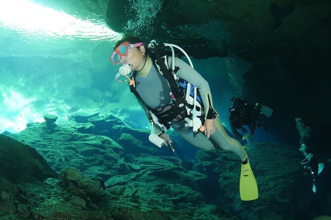 Tulum Area Experiences Guided 2 Tank Scuba Dive Casa Cenote & Barrier Reef-Lunch - Guides, instruction, and group size