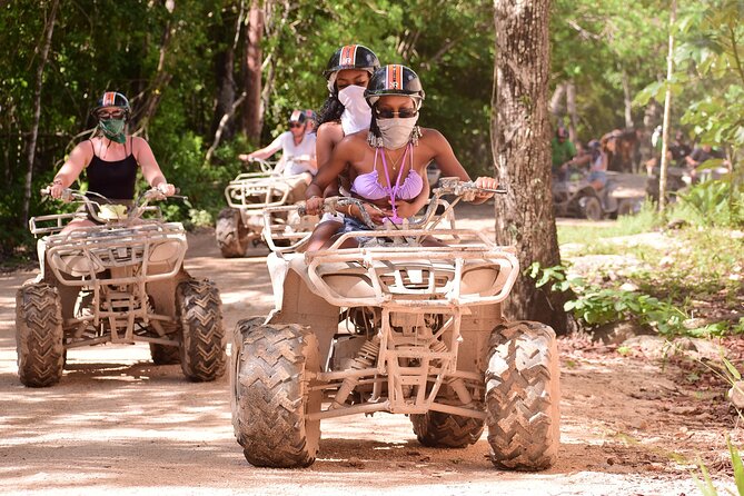 Tulum Extreme Mayan Adventure with ATV, Zipline and Cenote - Swimming in an underground cenote
