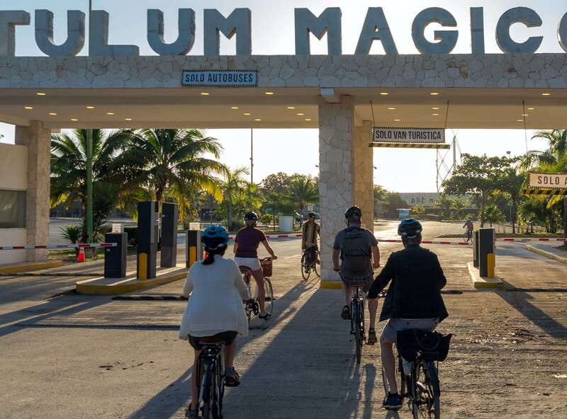 Tulum: Guided Bike Tour of Tulum Ruins, Tacos & Cenote - Tulum ruins before the crowds