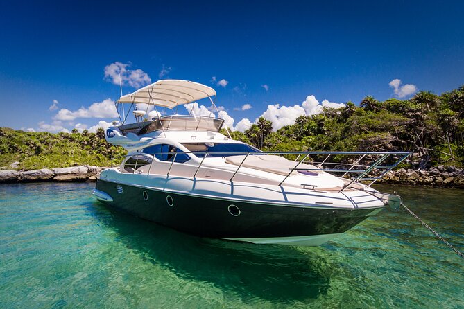 Tulum Luxury Escape – 4h All Inclusive on 43' Private Yacht - Reef water, snorkeling, and paddleboard time
