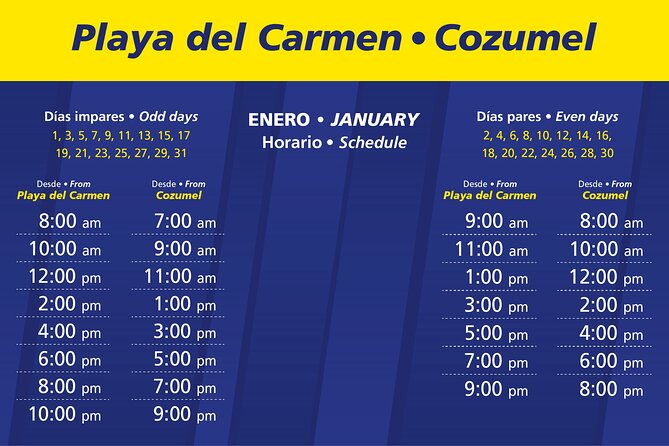 Ultramar Ferry, Regular round ticket, Playa del Carmen-Cozumel - Waiting 30 minutes before departure